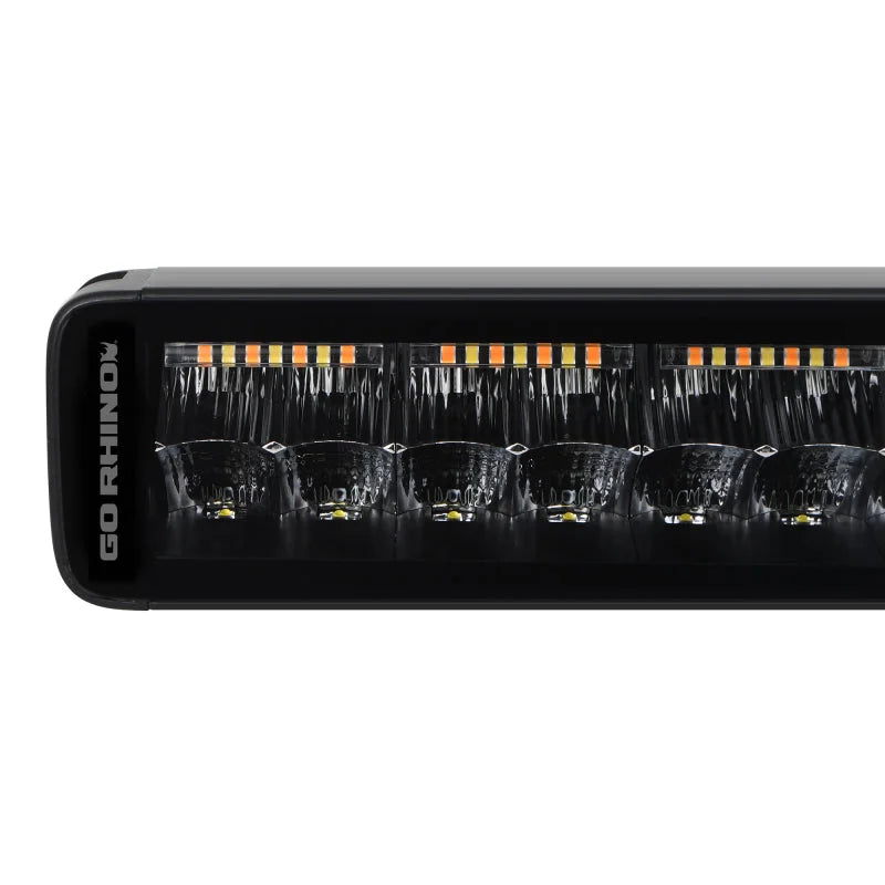 Go Rhino Universal Blackout Combo Series 50in Double Row LED Light Bar w/ Amber Lighting - Black - Additional View 5