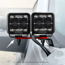 Load image into Gallery viewer, Go Rhino Universal XE Hood Hinge Cube Light Mount - Back View