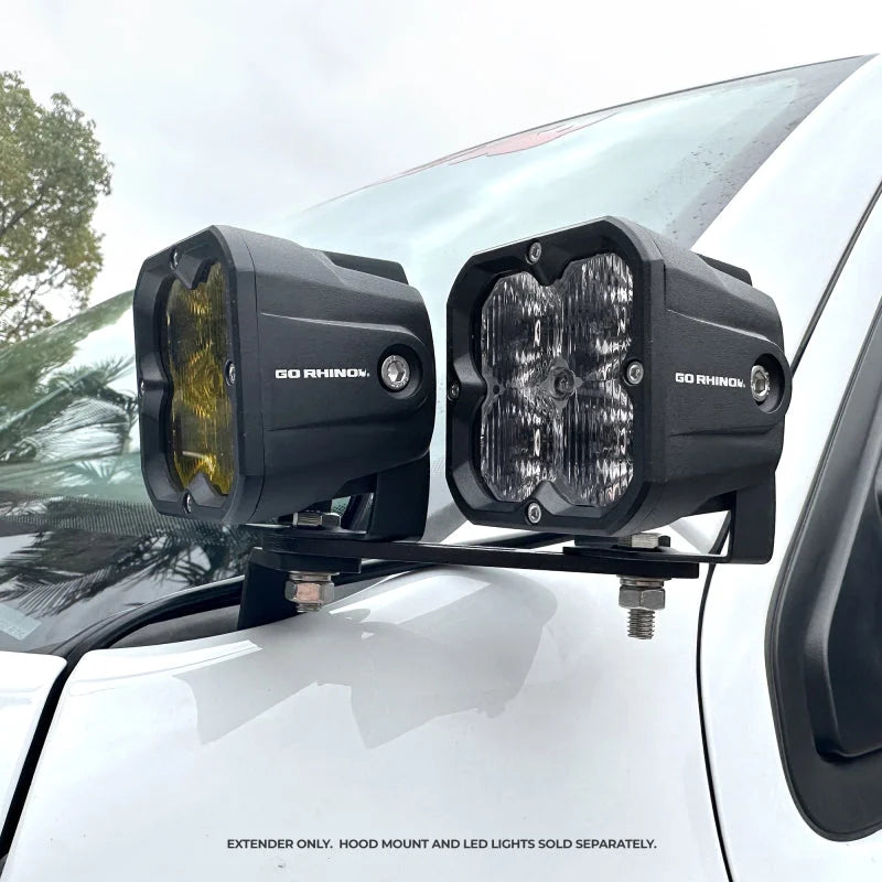 Go Rhino Universal XE Hood Hinge Cube Light Mount - Additional View 7