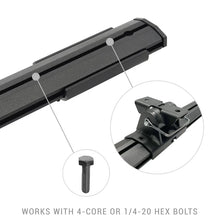 Load image into Gallery viewer, Go Rhino Universal XRS 37 3/4 Cross Rail Accessory Set - Tex. Black - Side View