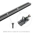 Load image into Gallery viewer, Go Rhino Universal XRS 49 3/4 Cross Rail Accessory Set - Tex. Black - Side View