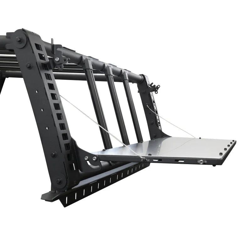 Go Rhino XRS Accessory Gear Table for Full-Sized Trucks (Mounts to 5952000T) - Tex. Blk - Back View