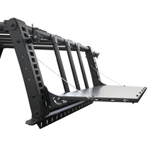 Load image into Gallery viewer, Go Rhino XRS Accessory Gear Table for Full-Sized Trucks (Mounts to 5952000T) - Tex. Blk - Back View