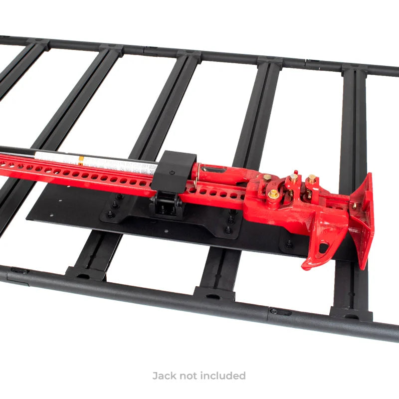 Go Rhino XRS/SRM 4-CORE Clamp Mount Kit for Hi-Lift Jack - Tex. Blk (No Drill) - Back View