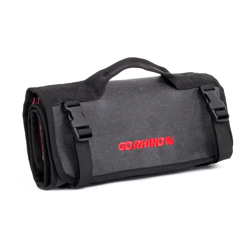 Go Rhino XVenture Gear First Aid Roll - Large (5x5in. Closed) 12oz Waxed Canvas - Black - Additional View 5