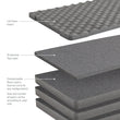 Load image into Gallery viewer, Go Rhino XVenture Gear Hard Case Large 20in. Foam Kit (Foam ONLY) - Charcoal Grey - Side View