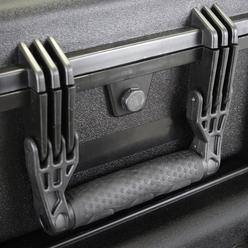 Go Rhino XVenture Gear Hard Case - Medium 18in. / Lockable / IP67 / Automatic Air Valve - Tex. Black - Back View