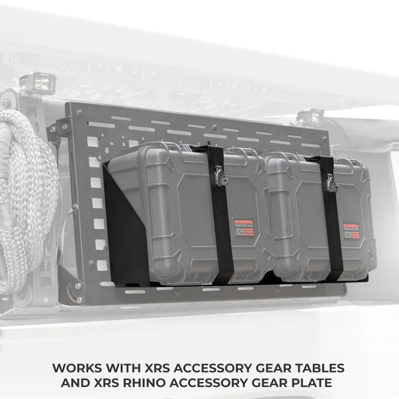 Go Rhino XVenture Gear Hard Case Mount Large 25in. (Mount ONLY for XRS/SRM Racks) - Tex. Blk - Installation View