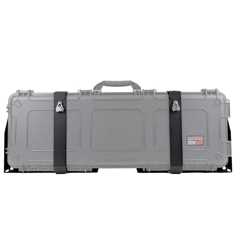 Go Rhino XVenture Gear Hard Case Mount Long 44in. (Mount ONLY for XRS/SRM Racks) - Tex. Blk - Side View