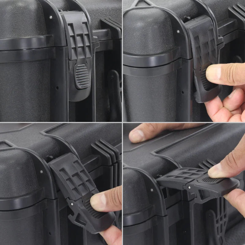 Go Rhino XVenture Gear Hard Case w/Foam - Extra Large 25in. / Lockable / IP67 - Tex. Blk - Back View