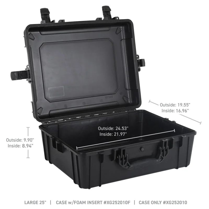 Go Rhino XVenture Gear Hard Case w/Foam - Large 25in. / Lockable / IP67 - Tex. Black - Additional View 6