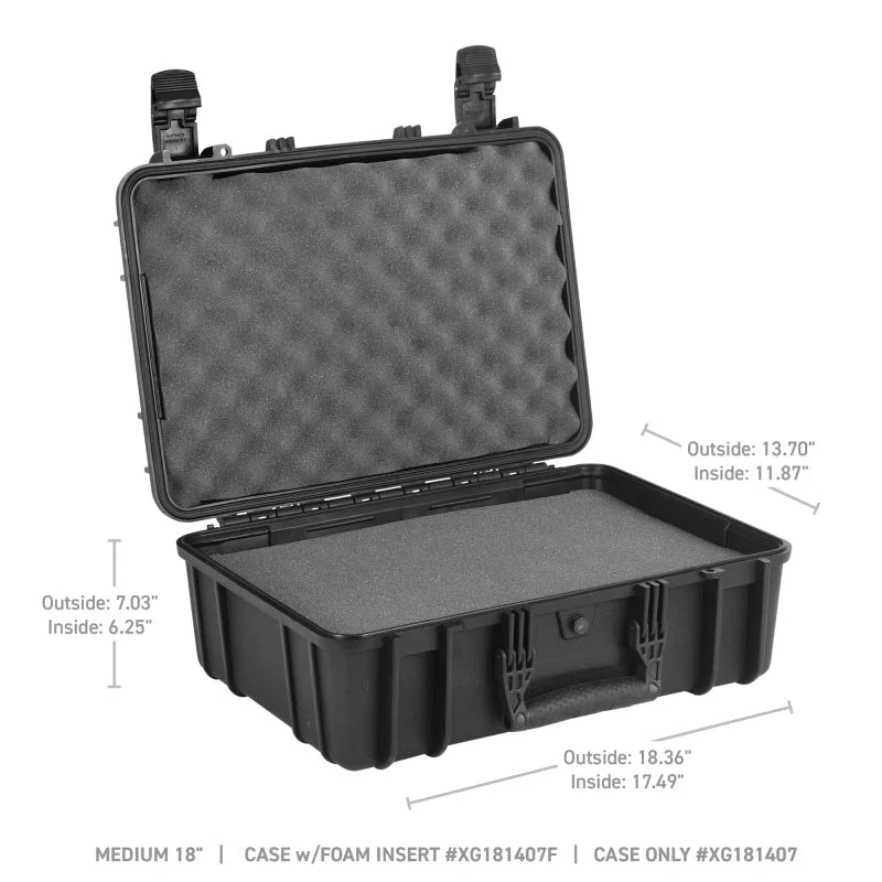 Go Rhino XVenture Gear Hard Case w/Foam - Medium 18in. / Lockable / IP67 - Tex. Black - Additional View 6