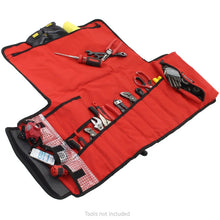 Load image into Gallery viewer, Go Rhino XVenture Gear Tool Roll Large (7x7in. Closed) 12oz Waxed Canvas - Black - Side View