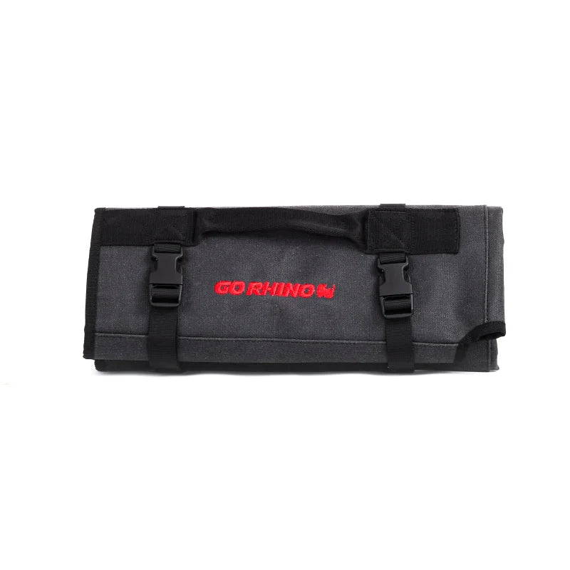 Go Rhino XVenture Gear Tool Roll Large (7x7in. Closed) 12oz Waxed Canvas - Black - Additional View 6