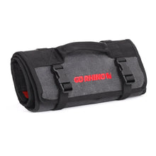 Load image into Gallery viewer, Go Rhino XVenture Gear Tool Roll - Small (4x4in. Closed) 12oz Waxed Canvas - Black - Main Product View