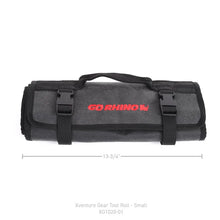 Load image into Gallery viewer, Go Rhino XVenture Gear Tool Roll - Small (4x4in. Closed) 12oz Waxed Canvas - Black - Side View
