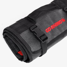 Load image into Gallery viewer, Go Rhino XVenture Gear Tool Roll - Small (4x4in. Closed) 12oz Waxed Canvas - Black - Installation View