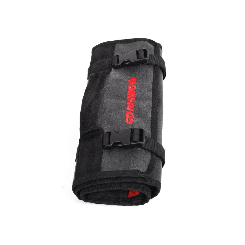 Go Rhino XVenture Gear Tool Roll - Small (4x4in. Closed) 12oz Waxed Canvas - Black - Additional View 7