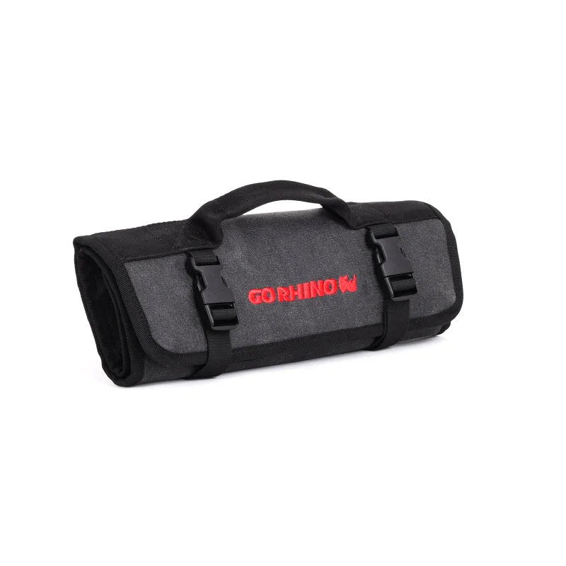 Go Rhino XVenture Gear Tool Wrench Roll - Large (4x4in. Closed) 12oz Waxed Canvas - Black - Additional View 5