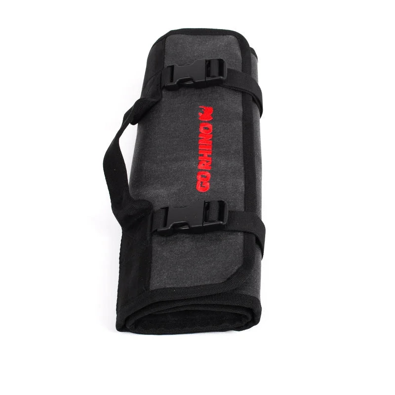 Go Rhino XVenture Gear Tool Wrench Roll - Large (4x4in. Closed) 12oz Waxed Canvas - Black - Additional View 7