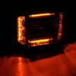 Load image into Gallery viewer, Go Rhino Xplor Blackout Combo Series Cube Sideline LED Flood Lights w/Amber 4x3 - Blk (Pair) - Back View