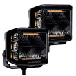 Load image into Gallery viewer, Go Rhino Xplor Blackout Combo Series Cube Sideline LED Flood Lights w/Amber 4x3 - Blk (Pair) - Additional View 8