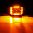 Load image into Gallery viewer, Go Rhino Xplor Blackout Combo Series Cube Sideline LED Spot Lights w/ Amber 4x3 - Blk (Pair) - Side View