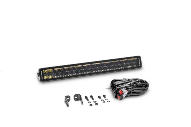 Go Rhino Xplor Blackout Combo Series Dbl Row LED Light Bar w/Amber (Side/Track Mount) 21.5in. - Blk - Additional View 9