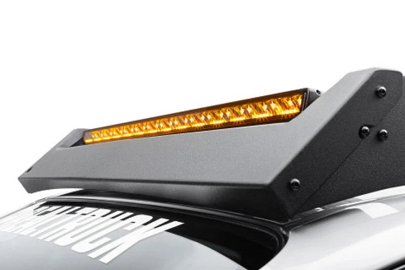 Go Rhino Xplor Blackout Combo Series Sgl Row LED Light Bar w/Amber (Side/Track Mount) 39.5in. - Blk - Back View