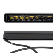 Load image into Gallery viewer, Go Rhino Xplor Blackout Combo Series Sgl Row LED Light Bar w/Amber (Side/Track Mount) 39.5in. - Blk - Installation View