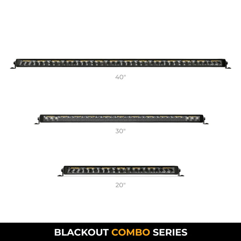 Go Rhino Xplor Blackout Combo Series Sgl Row LED Light Bar w/Amber (Side/Track Mount) 39.5in. - Blk - Additional View 6
