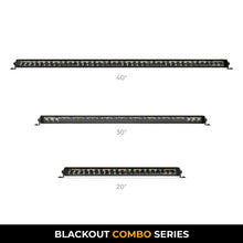 Load image into Gallery viewer, Go Rhino Xplor Blackout Combo Series Sgl Row LED Light Bar w/Amber (Side/Track Mount) 39.5in. - Blk - Additional View 6