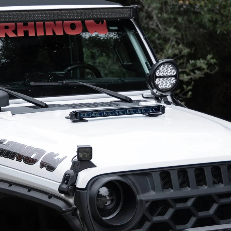 Go Rhino Xplor Blackout Combo Series Sgl Row LED Light Bar w/Amber (Side/Track Mount) 39.5in. - Blk - Additional View 8