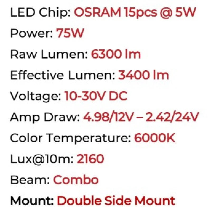 Go Rhino Xplor Blackout Combo Series Sgl Row LED Light Bar w/Amber (Side/Track Mount) 20.5in. - Blk - Additional View 9
