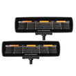 Load image into Gallery viewer, Go Rhino Xplor Blackout Combo Series Sixline LED Flood Lights w/Amber (Surface Mount) - Blk (Pair) - Main Product View