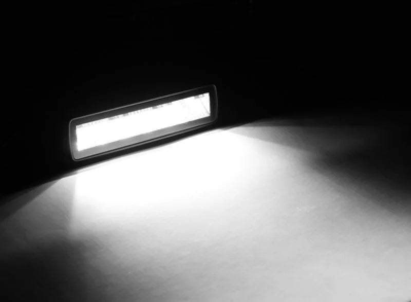 Go Rhino Xplor Blackout Combo Series Sixline LED Flood Lights w/Amber (Surface Mount) - Blk (Pair) - Back View