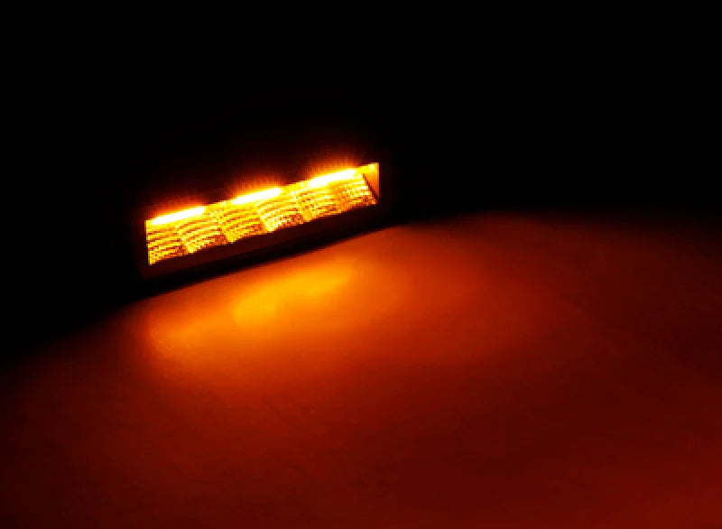 Go Rhino Xplor Blackout Combo Series Sixline LED Flood Lights w/Amber (Surface Mount) - Blk (Pair) - Additional View 5