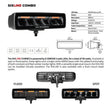 Load image into Gallery viewer, Go Rhino Xplor Blackout Combo Series Sixline LED Flood Lights w/Amber (Surface Mount) - Blk (Pair) - Additional View 6
