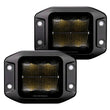 Load image into Gallery viewer, Go Rhino Xplor Blackout Series Cube LED Flood Light Kit (Flush Mount) 3x3 - Blk (Pair) - Main Product View