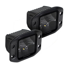 Load image into Gallery viewer, Go Rhino Xplor Blackout Series Cube LED Flood Light Kit (Flush Mount) 3x3 - Blk (Pair) - Back View