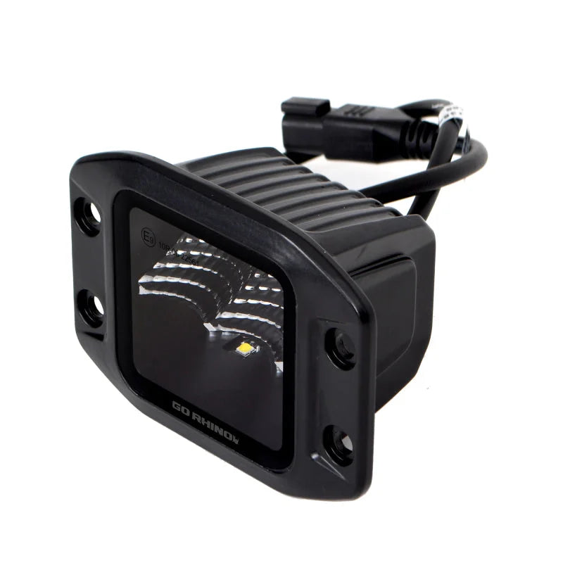 Go Rhino Xplor Blackout Series Cube LED Flood Light Kit (Flush Mount) 3x3 - Blk (Pair) - Additional View 5