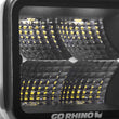 Load image into Gallery viewer, Go Rhino Xplor Blackout Series Cube LED Flood Light Kit (Surface/Threaded Stud Mnt) 2x2 - Blk (Pair) - Side View