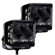 Load image into Gallery viewer, Go Rhino Xplor Blackout Series Cube LED Sideline Flood Light Kit (Surface Mount) 4x3 - Blk (Pair) - Main Product View