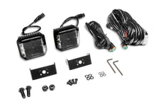 Load image into Gallery viewer, Go Rhino Xplor Blackout Series Cube LED Sideline Flood Light Kit (Surface Mount) 4x3 - Blk (Pair) - Additional View 5