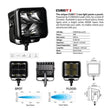 Load image into Gallery viewer, Go Rhino Xplor Blackout Series Cube LED Spot Light Kit (Surface/Threaded Stud Mnt) 2x2 - Blk (Pair) - Back View