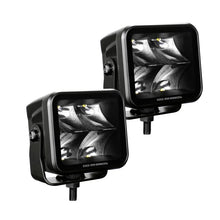 Load image into Gallery viewer, Go Rhino Xplor Blackout Series Cube LED Spot Light Kit (Surface/Threaded Stud Mnt) 2x2 - Blk (Pair) - Installation View