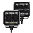 Load image into Gallery viewer, Go Rhino Xplor Blackout Series Cube LED Spot Light Kit (Surface/Threaded Stud Mnt) 3x3 - Blk (Pair) - Main Product View