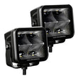 Load image into Gallery viewer, Go Rhino Xplor Blackout Series Cube LED Spot Light Kit (Surface/Threaded Stud Mnt) 3x3 - Blk (Pair) - Additional View 6