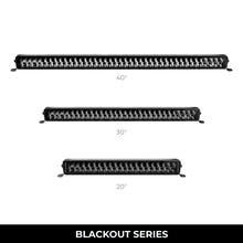 Load image into Gallery viewer, Go Rhino Xplor Blackout Series Dbl Row LED Light Bar (Side/Track Mount) 32in. - Blk - Back View