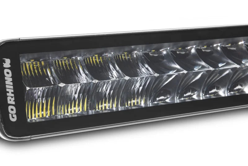 Go Rhino Xplor Blackout Series Dbl Row LED Light Bar (Side/Track Mount) 40in. - Blk - Installation View